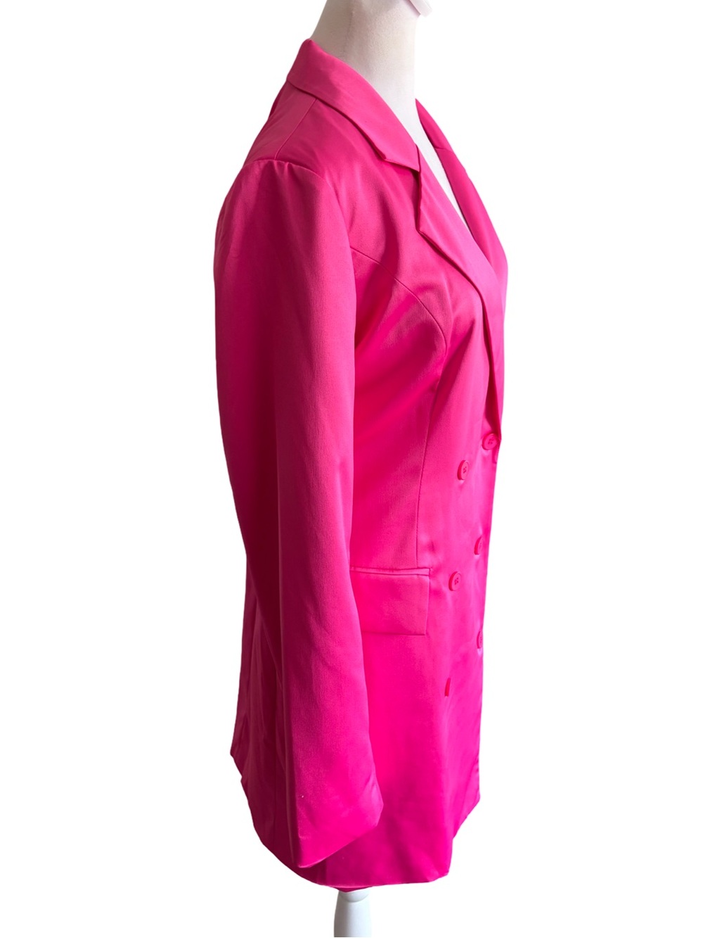 NWT Sugar Lips Leena Keep It Cool Oversized Blazer Dress Fuschia - Picture 8 of 15